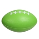 aerial view a lime green small football stress reliever, image 1 of 2