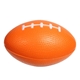 aerial view a orange small football stress reliever, image 1 of 2