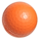 aerial view a orange golf ball stress ball reliever, image 1 of 2