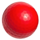 aerial view a red golf ball stress ball reliever, image 1 of 2