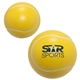aerial view a yellow tennis ball - stress reliever, image 1 of 2