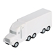 aerial view a white semi truck trailer stress reliever, image 1 of 2
