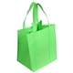 aerial view a lime green sunbeam jumbo non - woven shopping bag, image 1 of 2