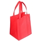 aerial view a red sunbeam jumbo non - woven shopping bag, image 1 of 2