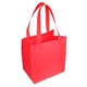 aerial view a red sunbeam non - woven shopping tote bag - 12 x 14, image 1 of 2