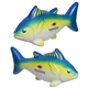 aerial view a blue/white/yellow yellowfin tuna - stress reliever, image 1 of 2