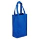 aerial view a royal blue orchard breeze 2- bottle non - woven wine bag, image 1 of 2