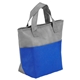 aerial view a royal blue santa ana non - woven insulated snack tote, image 1 of 2