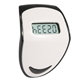 aerial view a black step hero 2 tone pedometer with belt clip, image 1 of 2