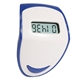 aerial view a blue step hero 2 tone pedometer with belt clip, image 1 of 2