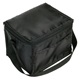 aerial view a black snow roller 6- pack polyester cooler bag, image 1 of 2