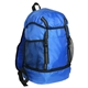aerial view a blue trail loop polyester drawstring backpack, image 1 of 2