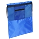 aerial view a blue solelo travel polyester drawstring shoe bag, image 1 of 3