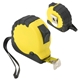 aerial view a yellow measure - all 16- foot tape measure with rubber grip lock, image 1 of 2
