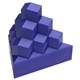 aerial view a blue pyramid stack puzzle set, image 1 of 2