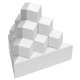 aerial view a white pyramid stack puzzle set, image 1 of 2