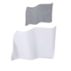 aerial view a white/gray quick clean 5 x 7-1/8 dual sided microfiber cloth, image 1 of 2