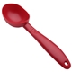 aerial view a red promotional personalized plastic arctic ice cream scoop, image 1 of 2