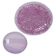 aerial view a pastel purple plush round hot / cold pack, image 1 of 2