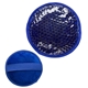 aerial view a royal blue plush round hot / cold pack, image 1 of 2