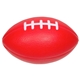 aerial view a red medium football stress ball, image 1 of 2