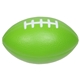 aerial view a lime green medium football stress ball, image 1 of 2