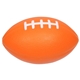 aerial view a orange medium football stress ball, image 1 of 2