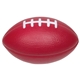 aerial view a burgundy medium football stress ball, image 1 of 2