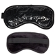 aerial view a black comfortclay hot / cold eye mask, image 1 of 2