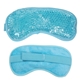 aerial view a pastel blue comfortclay hot / cold eye mask, image 1 of 2