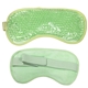 aerial view a pastel green comfortclay hot / cold eye mask, image 1 of 3