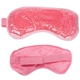 aerial view a pastel pink comfortclay hot / cold eye mask, image 1 of 2