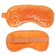 aerial view a pastel orange comfortclay hot / cold eye mask, image 1 of 2
