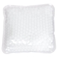 aerial view a solid white square aqua pearls hot / cold pack, image 1 of 2