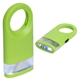 aerial view a green dual shine led light carabiner, image 1 of 2