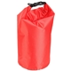 aerial view a red 10- liter waterproof gear bag, image 1 of 2