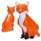 aerial view a orange fox shaped stress reliever, image 1 of 2