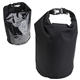aerial view a black 5- liter waterproof gear bag with touch - thru pouch, image 1 of 2