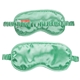 aerial view a green (clary sage) bouquet scented satin sleep mask, image 1 of 2