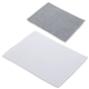 aerial view a white/gray quick clean 5 x 7-1/8 dual sided microfiber cloth - full color, image 1 of 3