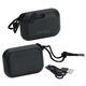 aerial view a black encore ipx6 waterproof wireless speaker, image 1 of 2