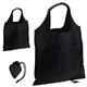 aerial view a black bazaar rpet folding reusable tote bag, image 1 of 2
