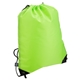 aerial view a lime green grab n go rpet budget drawstring backpack, image 1 of 2