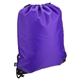 aerial view a purple grab n go rpet budget drawstring backpack, image 1 of 2