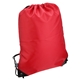 aerial view a red grab n go rpet budget drawstring backpack, image 1 of 2