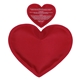 aerial view a red heart nylon - covered hot / cold pack, image 1 of 2
