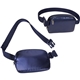 aerial view a metallic navy blue aeroloft(r) anywhere drift belt bag, image 1 of 2