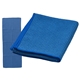 aerial view a blue gridiron 12 x 32 waffle microfiber sports towel, image 1 of 2