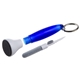 aerial view a blue swab microfiber earbuds cleaner screen cleaner with key ring, image 1 of 4