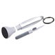 aerial view a clear swab microfiber earbuds cleaner screen cleaner with key ring, image 1 of 3